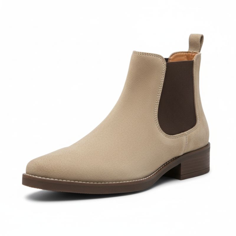 JonasParamount Premium Beige Suede Boots – Handmade Leather Sole