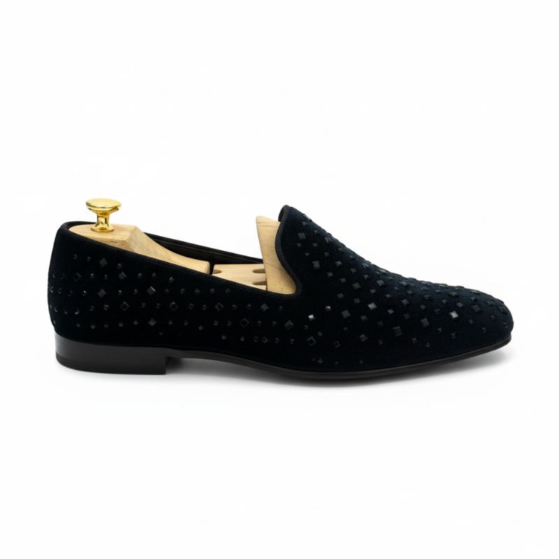 Handmade Velvet Slippers with Premium Studded Design – JonasParamount