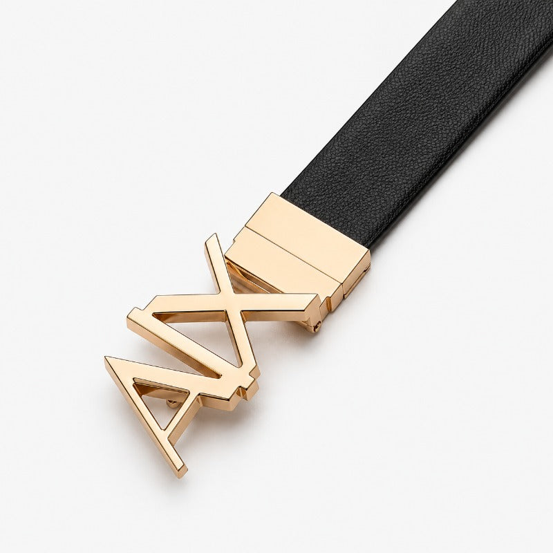 Eclipse Glossy Gold Buckle Belt for Men