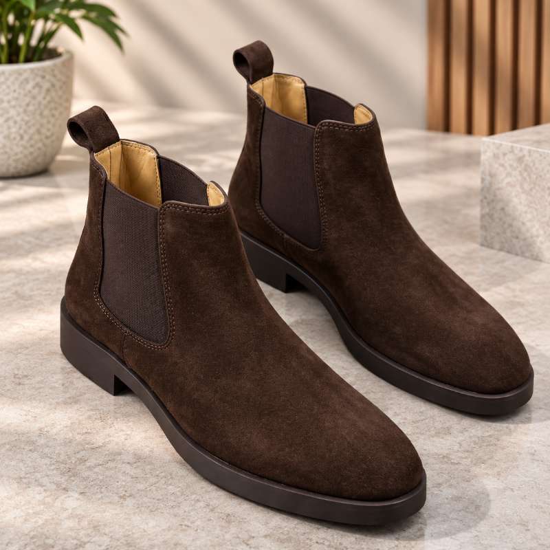 Men’s Premium Suede Chelsea Boots –Suede Leather | Handmade Leather Sole