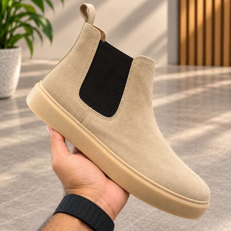 Premium Men's Genuine Suede Leather Chelsea Boots