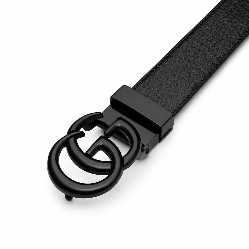Signature Black Buckle Belt for Men