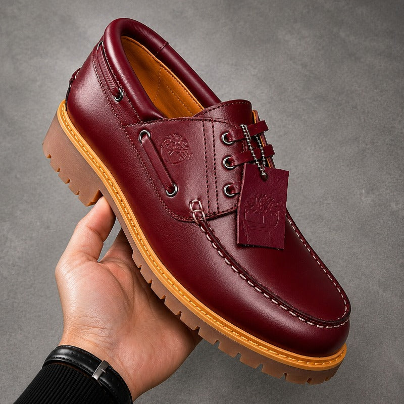 Premium Men’s Boat Shoes – Luxury Leather Casual Lace-Up Shoes