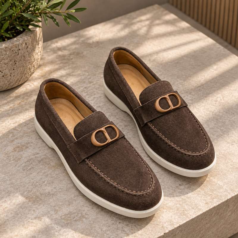 Premium Genuine Leather Slip-On Loafers for Men | Handmade TPR Sole Casual & Formal Shoes