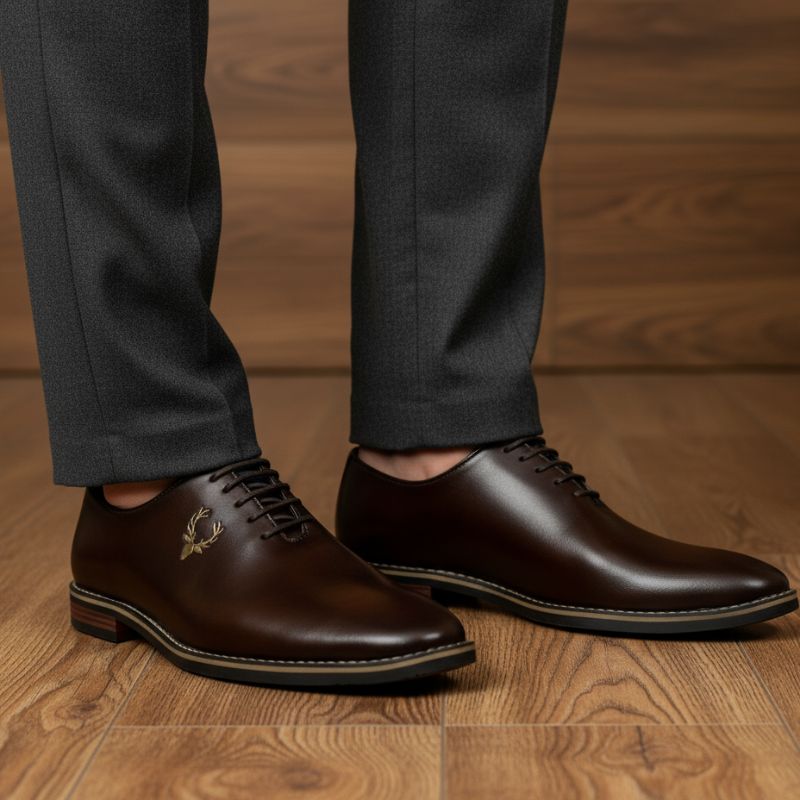 JonasParamount Formal Shoes for Men – Premium Faux Leather Lace-Up