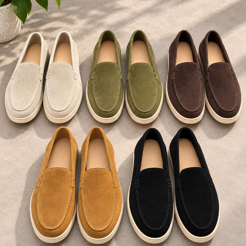 Premium Men's Leather Slip-On Loafers | Handmade TPR Sole | Casual Shoes
