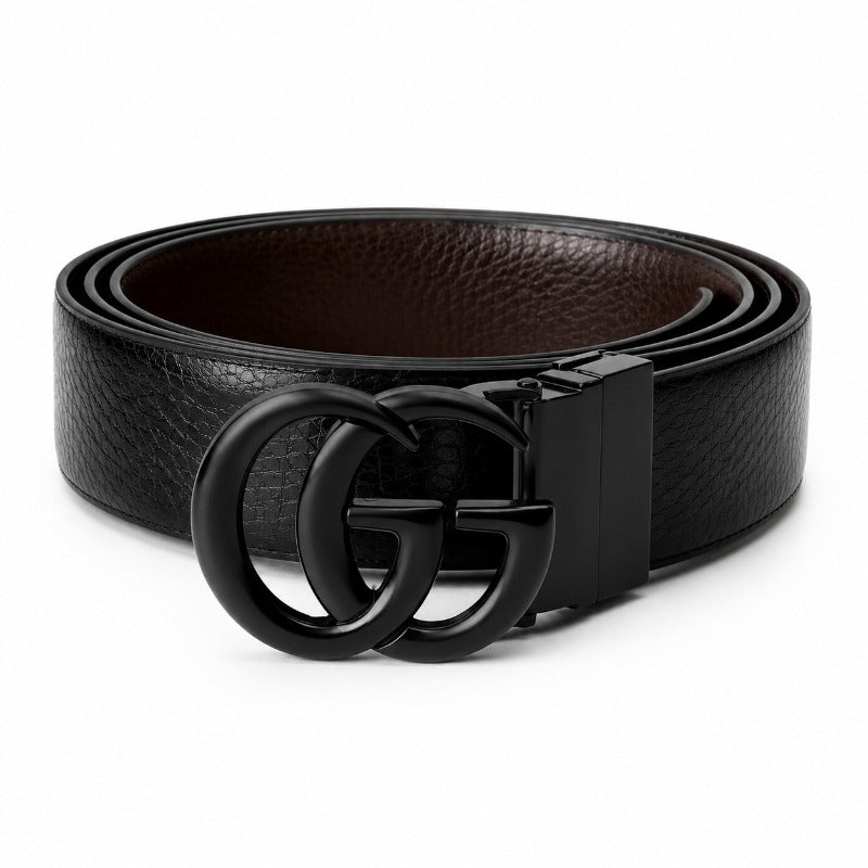 Signature Black Buckle Belt for Men