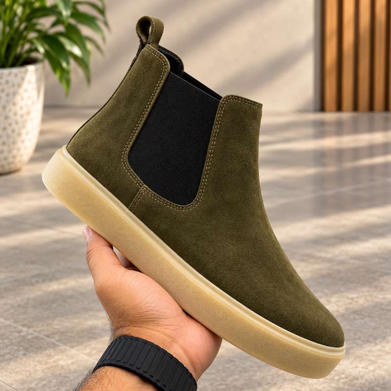 Premium Men's Genuine Suede Leather Chelsea Boots