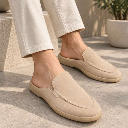 Men's Premium Genuine Leather Slip-On Loafers | Handmade TPR Sole