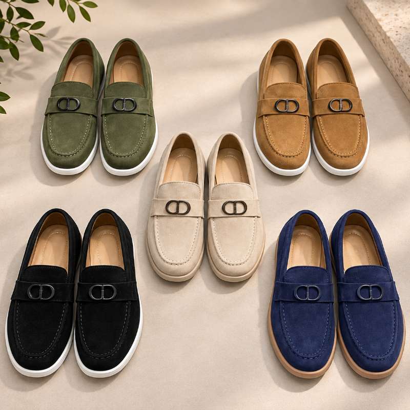 Premium Genuine Leather Slip-On Loafers for Men | Handmade TPR Sole Casual & Formal Shoes