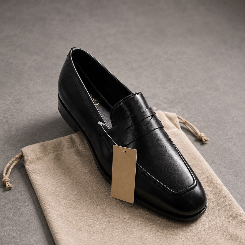 Premium Men’s Penny Moccasins – Luxury Formal Slip-On Loafers