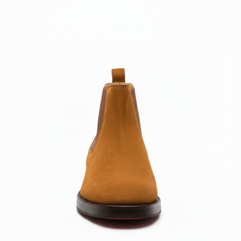 Premium Tan Suede Boots by JonasParamount – Handmade Leather Sole