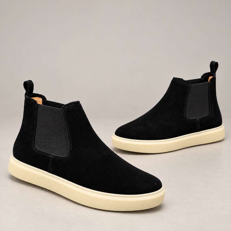 Premium Men's Genuine Suede Leather Chelsea Boots