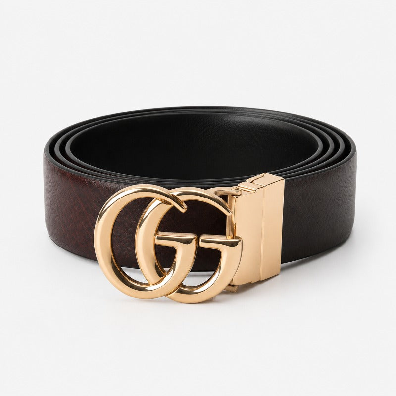 Signature Gold Buckle Belt for Men