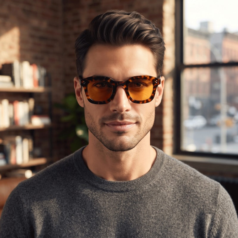 Thick Frame Premium Retro Square Sunglasses for Men & Women