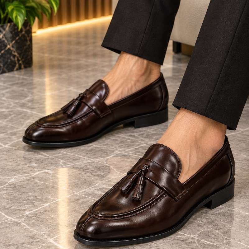 Men's Tassel Moccasins | Premium Faux Leather Loafers | Stylish Formal & Party Wear Shoes