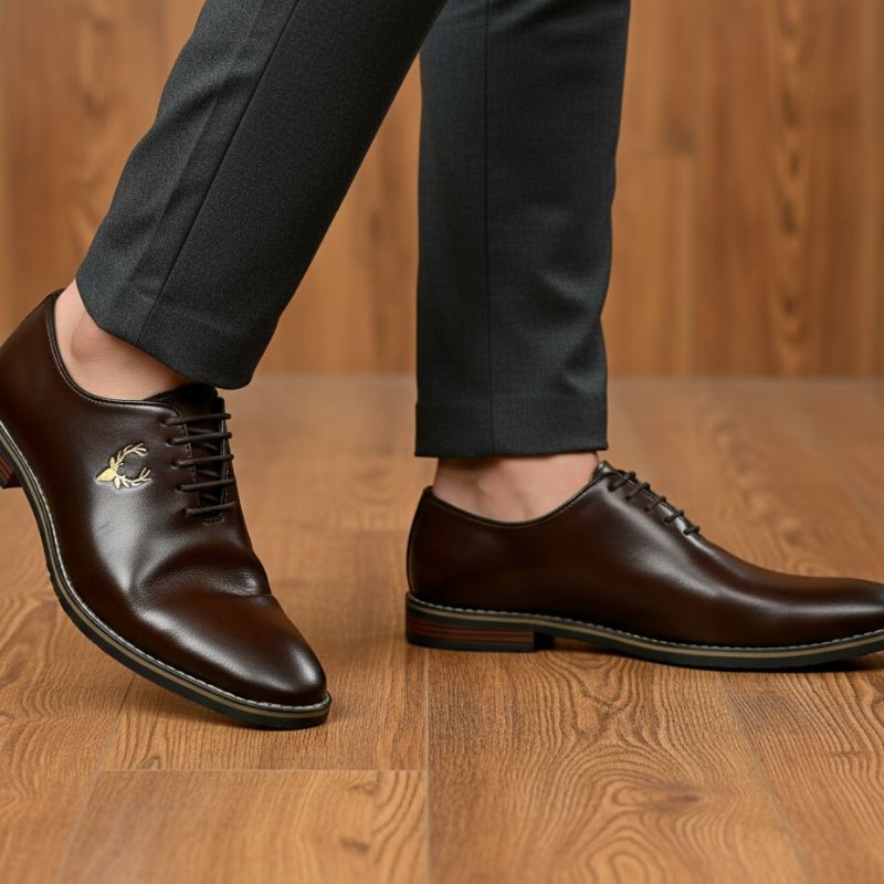 JonasParamount Formal Shoes for Men – Premium Faux Leather Lace-Up