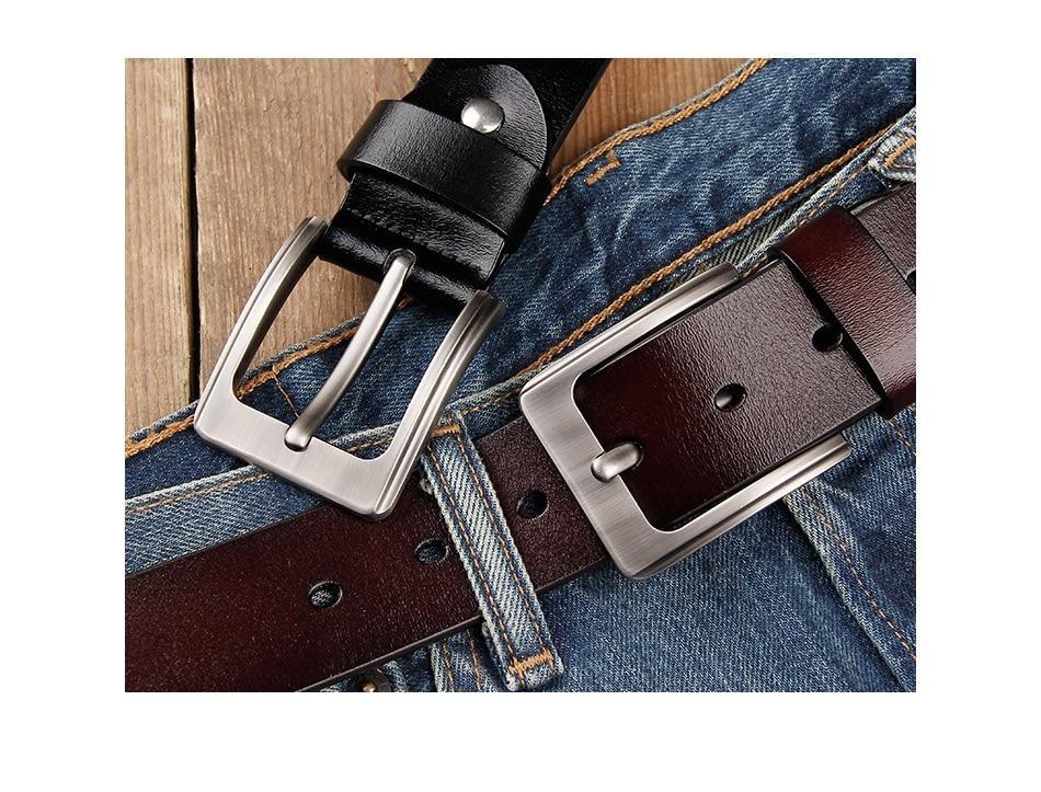 Premium Quality Pin Buckle Genuine Leather Belt For Men- JonasParamount