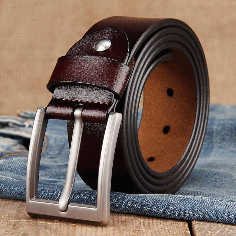 Genuine leather deals belts for men