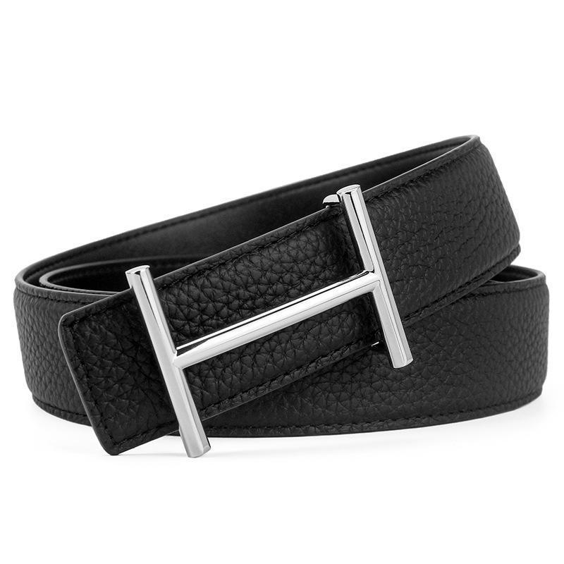 Stylish H-Pattern Leather Strap Belt For Men-JonasParamount