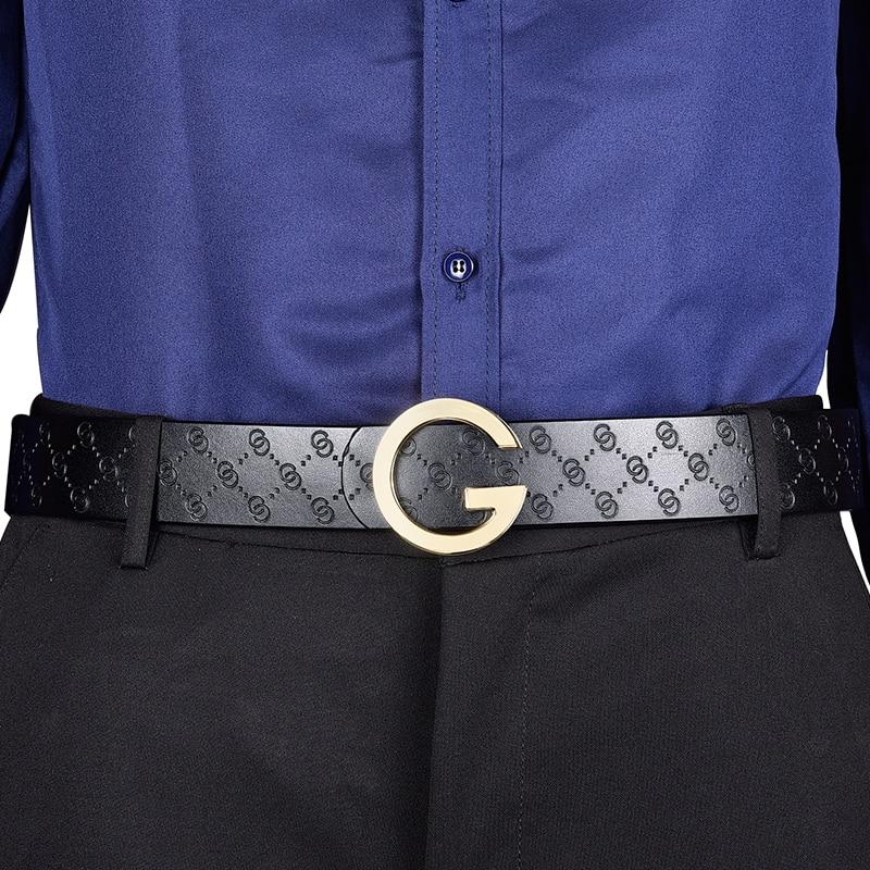 High Quality Luxury G-Shape Leather Belt For Men-JonasParamount