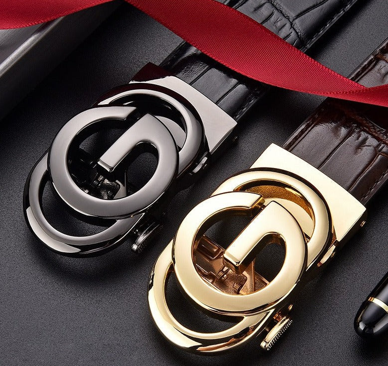 Luxury Automatic Zinc Alloy Buckle Belt For Men's-JonasParamount