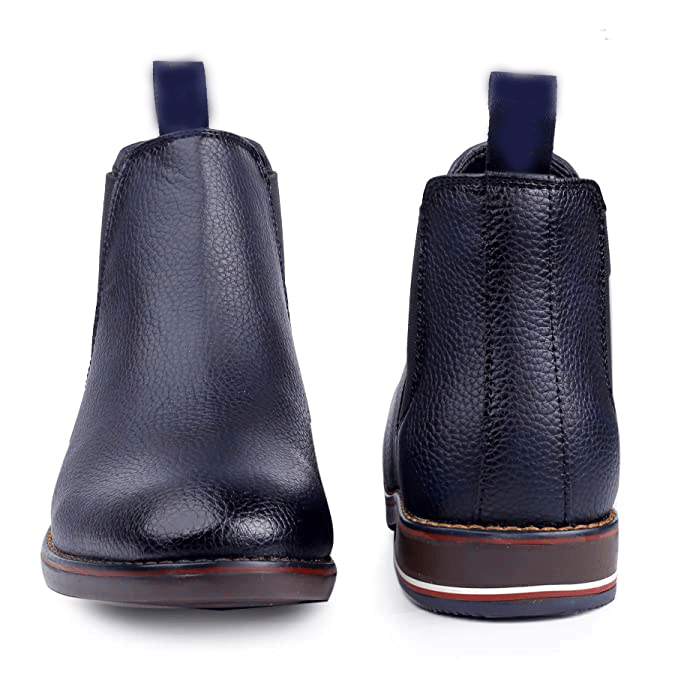 Classy Ankle British Design Blue Chelsea Boots For Men-JonasParamount