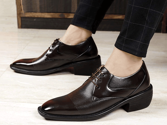 Classy Brown Oxford Formal, Casual And Outdoor Shoes With High Heel-JonasParamount