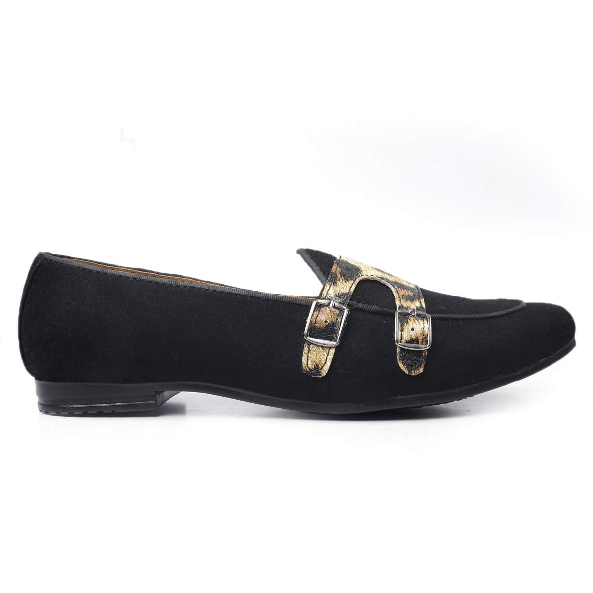 Stylish Party Wear Double Monk Suede Shoes For Men's-JonasParamount