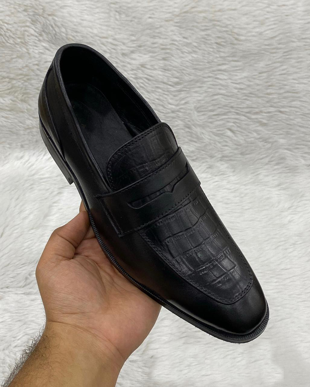 Stylish Leather Patent Slipons With Tassles For Men-JonasParamount