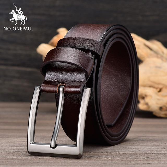 Premium Quality Pin Buckle Genuine Leather Belt For Men in Color Variant- JonasParamount