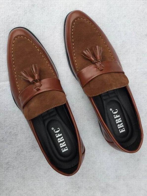 New Arrival Mens Brown Boat Shoes Fashion Pointed Toe Suede Tassel Shoes-JonasParamount