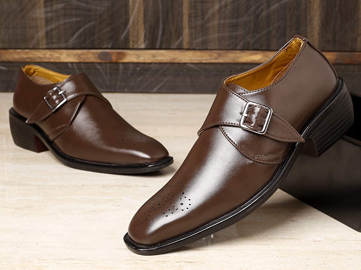 Classy Casual And Formal Brown Moccasin Monk Slip-on Shoes For Men-JonasParamount