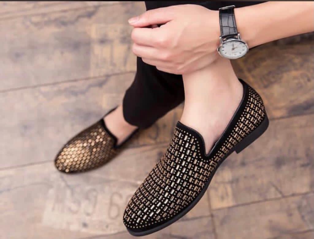 Fashion Studded Moccasins Shoes For Party And Wedding Occasion - JonasParamount