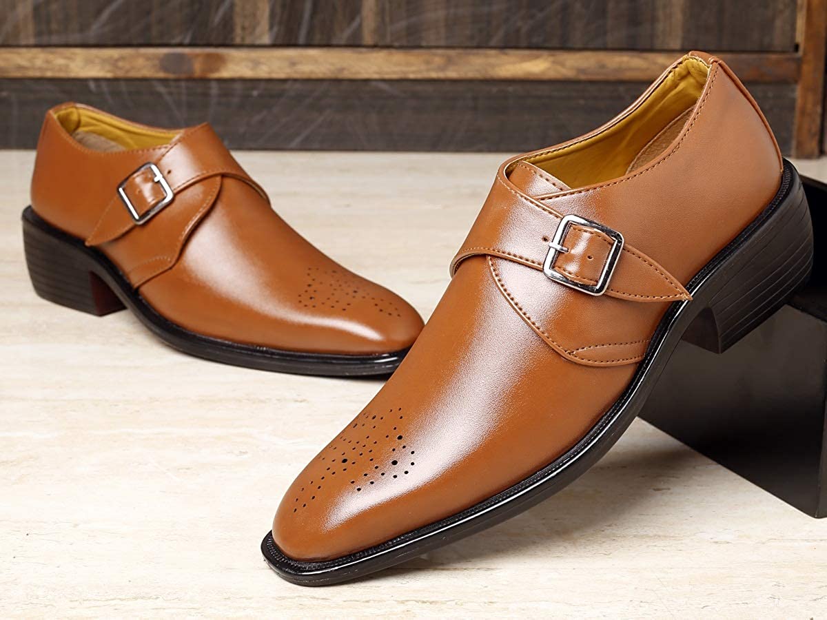 Classy Casual And Formal Tan Moccasin Monk Slip-on Shoes For Men-JonasParamount