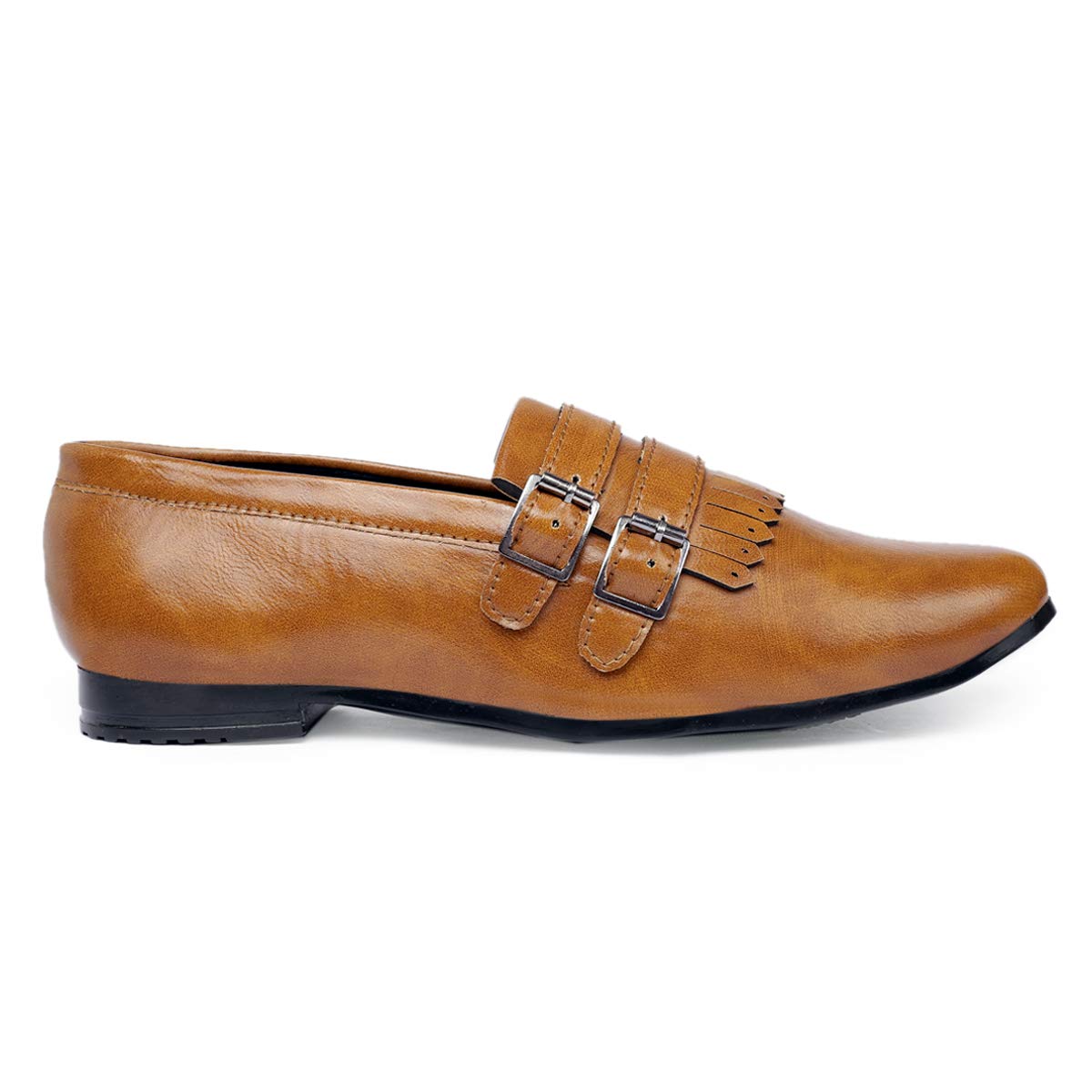 Double Monk Suede Material Pu Leather Casual & Part Wear Shoes For Men's-JonasParamount