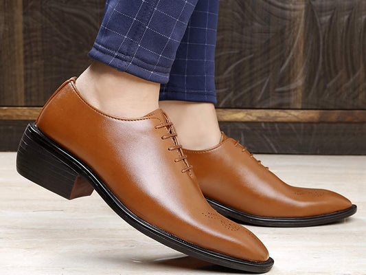 New Arrival Tan Height Increasing Casual, Formal And Party Wear Shoes-JonasParamount