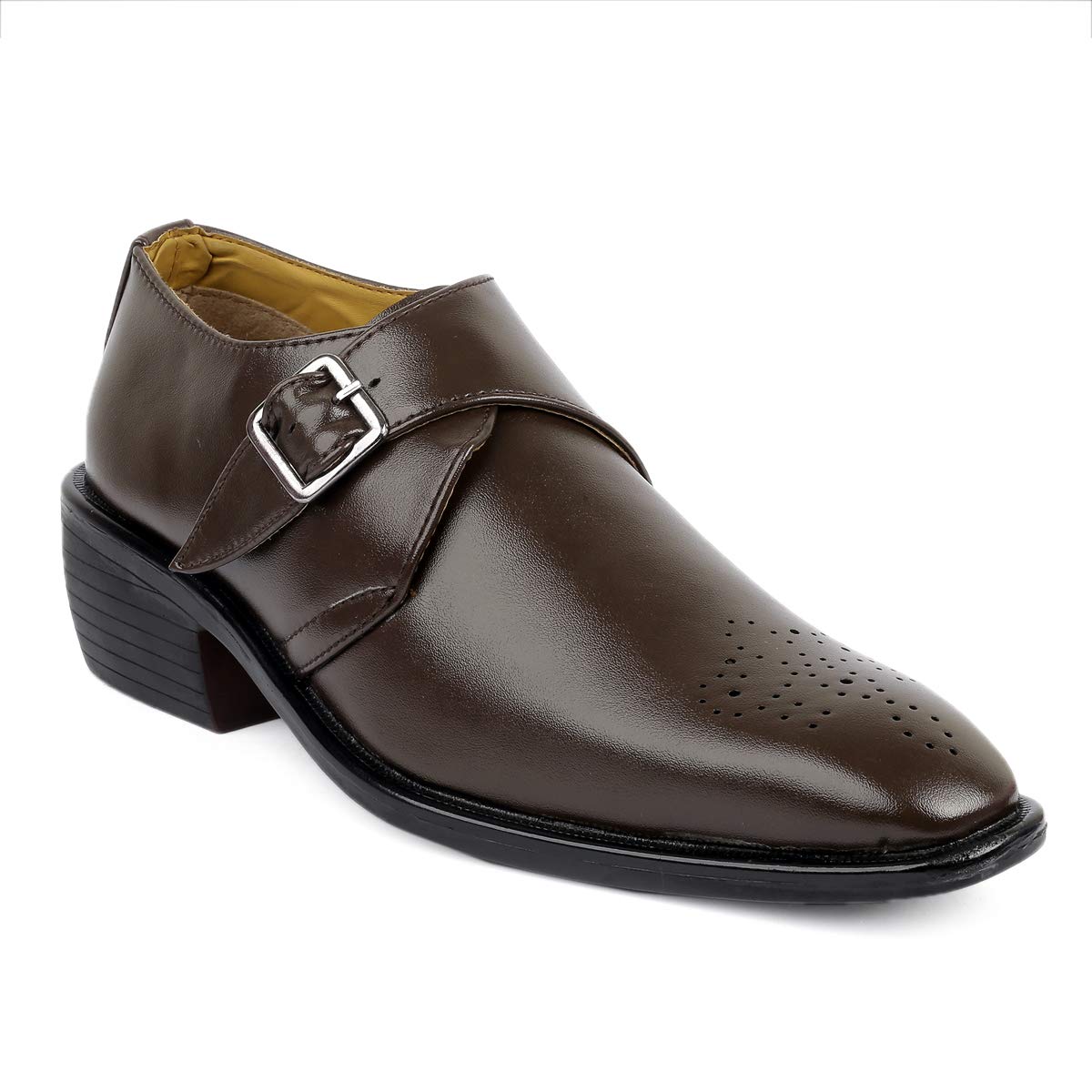 Classy Casual And Formal Brown Moccasin Monk Slip-on Shoes For Men-JonasParamount