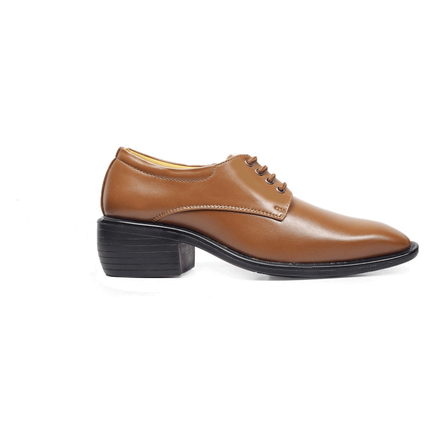 Classic Pattern Height Increasing Tan Casual, Formal Office Wear Derby Shoes-JonasParamount