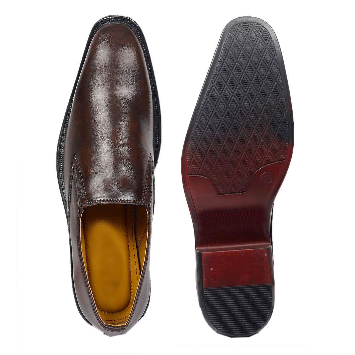 Classic Height Increasing Brown Casual And Formal Slip on Shoes For Men-JonasParamount