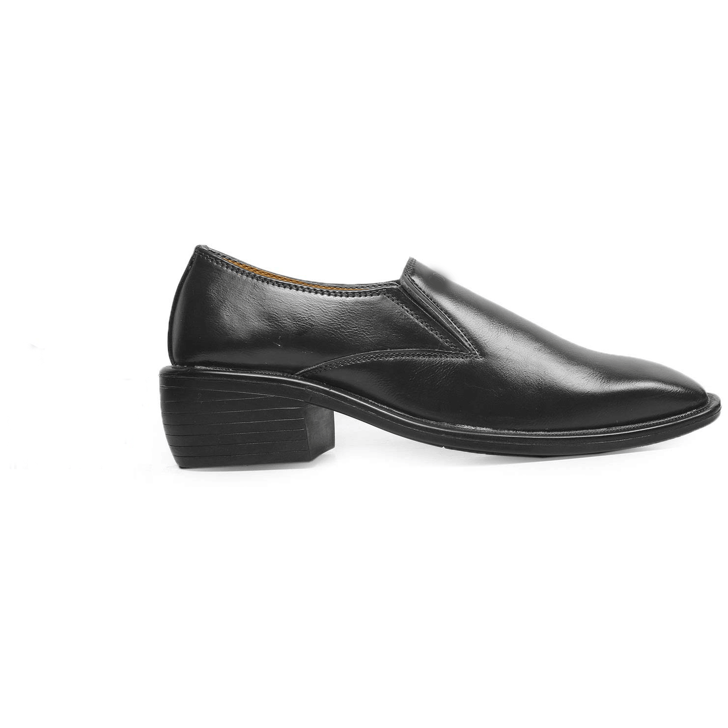Classic Height Increasing Black Casual And Formal Slip on Shoes For Men-JonasParamount