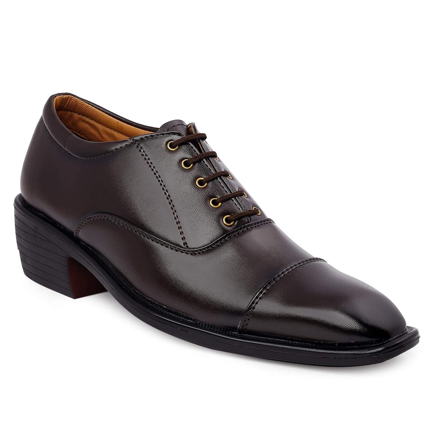Fashionable Brown Casual And Formal Office Wear Lace-Up Shoes-JonasParamount