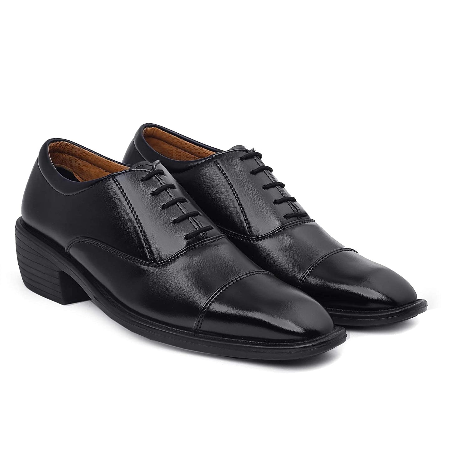 Fashionable Black Casual And Formal Office Wear Lace-Up Shoes-JonasParamount