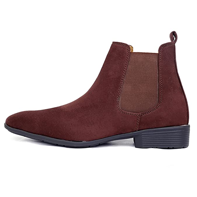 New Arrival Latest Suede Material Brown Casual Chelsea Boots For Men-JonasParamount