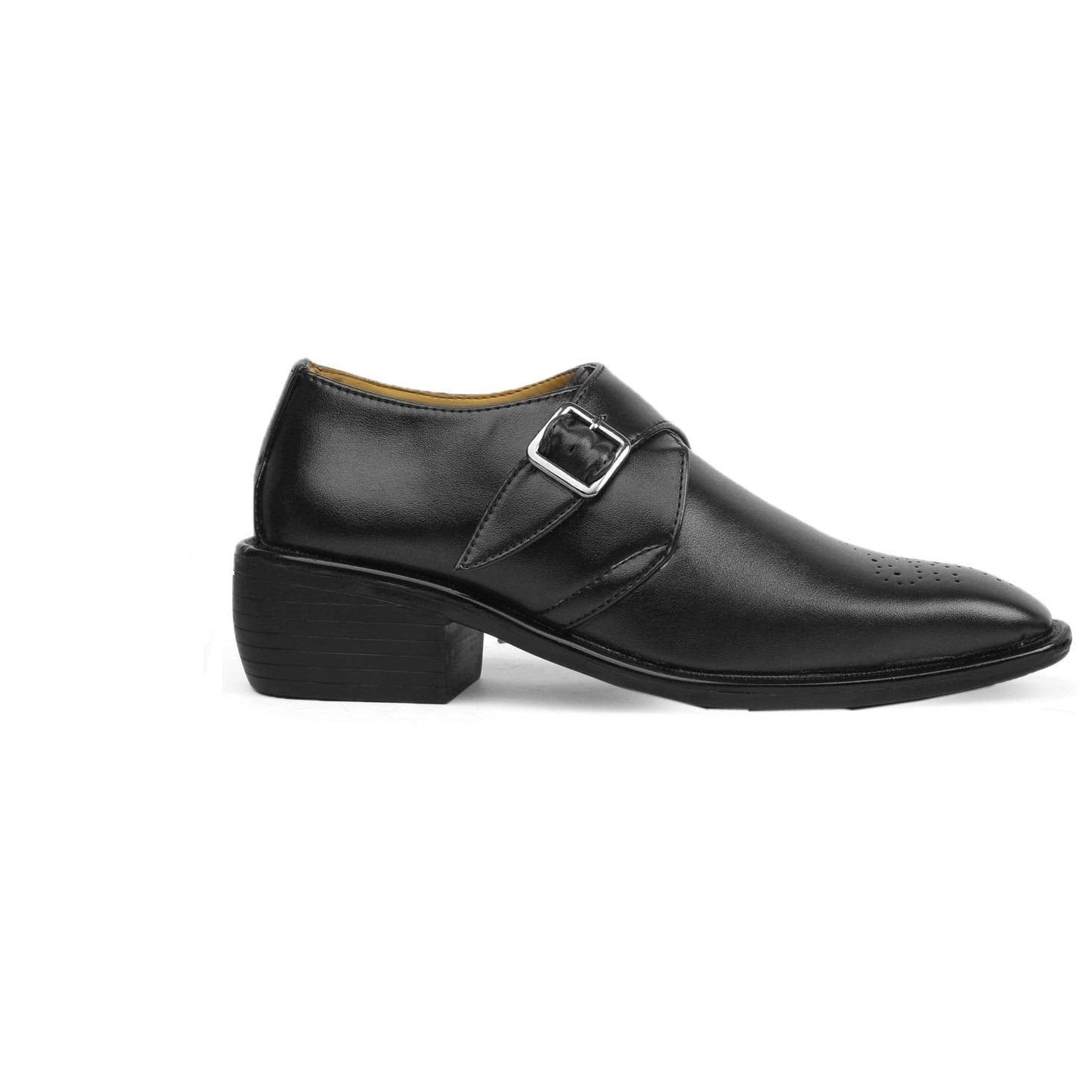 Classy Casual And Formal Black Moccasin Monk Slip-on Shoes For Men-JonasParamount