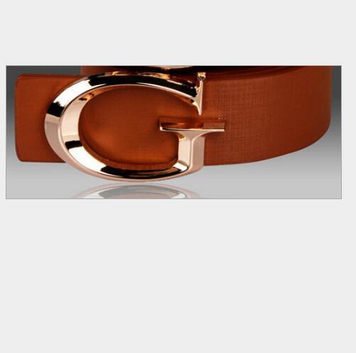 Luxury Design Gold G-shaped Buckle Belt For Men-JonasParamount