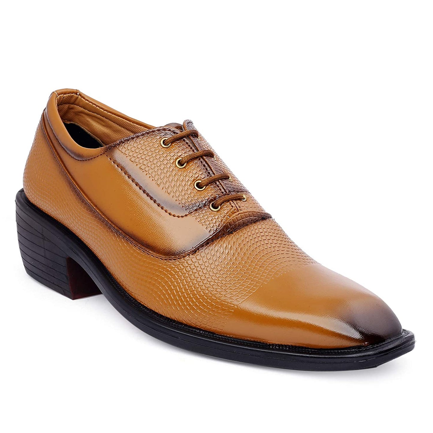 Classy Casual And Formal Business Wear Tan Lace-Up Shoes-JonasParamount
