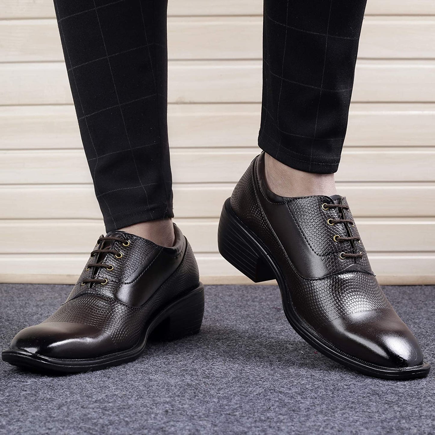 Classy Casual And Formal Business Wear Brown Lace-Up Shoes-JonasParamount