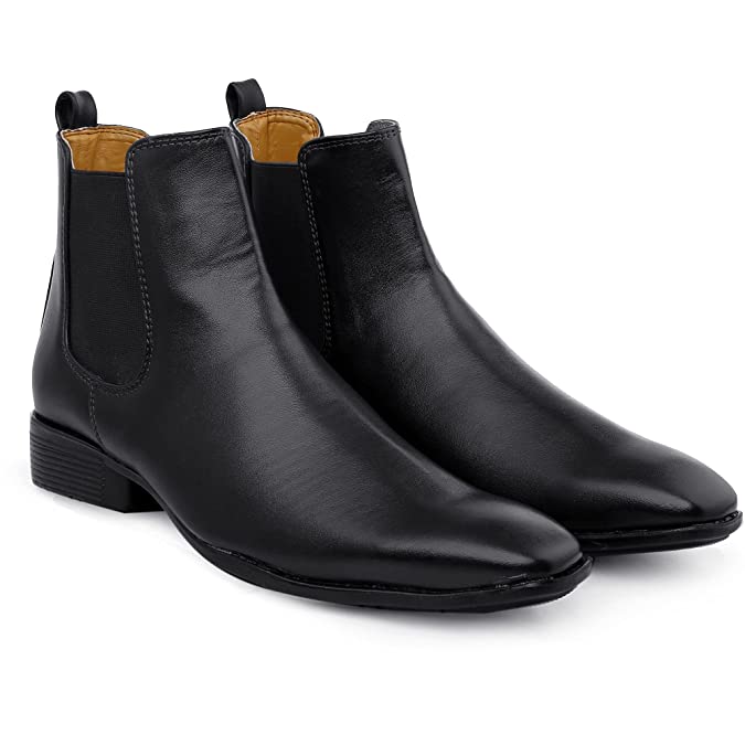 Classy New Arrival Latest Black Casual Chelsea Boots For Men-JonasParamount