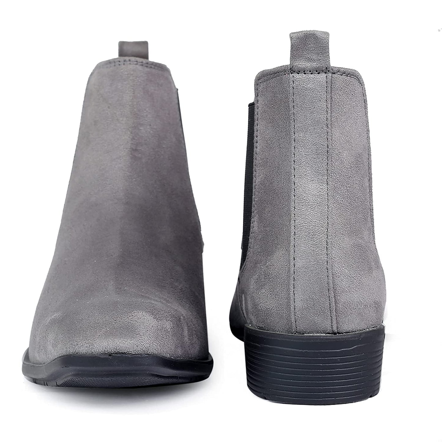 New Arrival Latest Suede Material Grey Casual Chelsea Boots For Men-JonasParamount
